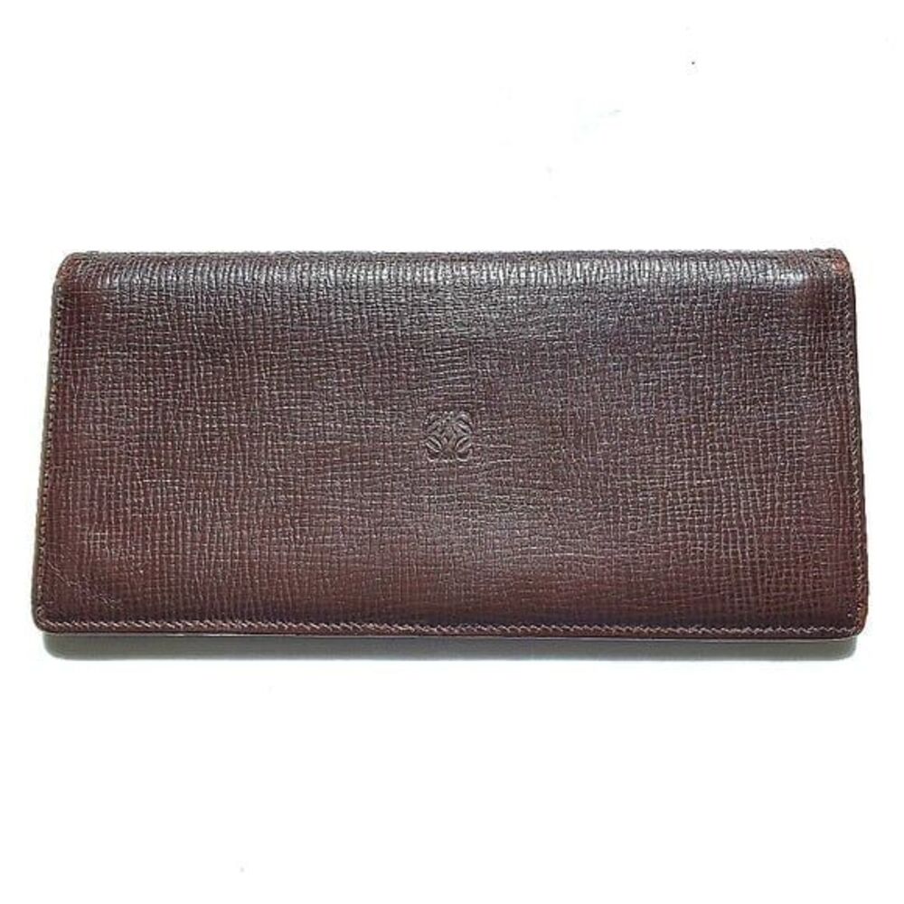 Loewe Wallet Long Slim Bifold Brown Calf Leather Soft Quiet Luxury Minimalist